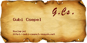 Gubi Csepel névjegykártya