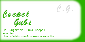 csepel gubi business card